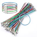 Uniclife 4 Inch Wire Keychain Cable Heavy Duty Stainless Steel Key Ring