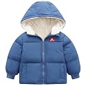 UNICOMIDEA Baby Hooded Puffer Jacket,Fleece Lined Winter Coat 12M-5T