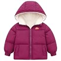 UNICOMIDEA Baby Hooded Puffer Jacket,Fleece Lined Winter Coat 12M-5T