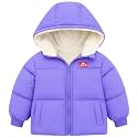 UNICOMIDEA Baby Hooded Puffer Jacket,Fleece Lined Winter Coat 12M-5T