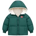 UNICOMIDEA Baby Hooded Puffer Jacket,Fleece Lined Winter Coat 12M-5T
