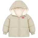 UNICOMIDEA Baby Hooded Puffer Jacket,Fleece Lined Winter Coat 12M-5T