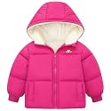 UNICOMIDEA Baby Hooded Puffer Jacket,Fleece Lined Winter Coat 12M-5T