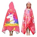 Unicorn Beach Towel Red Polyester Camping Towels for Girls Kids Beach Blanket Pool Travel Swimming Bath Shower Towel 7-10 Beach Cute Towel for Kids 35 * 60