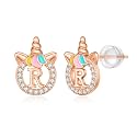 Unicorn Earrings Gifts for Girls - 925 Sterling Silver Stud Earrings