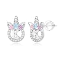 Unicorn Earrings Gifts for Girls - 925 Sterling Silver Stud Earrings