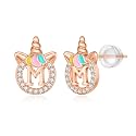 Unicorn Earrings Gifts for Girls - 925 Sterling Silver Stud Earrings