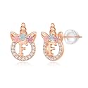 Unicorn Earrings Gifts for Girls - 925 Sterling Silver Stud Earrings