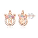 Unicorn Earrings Gifts for Girls - 925 Sterling Silver Stud Earrings