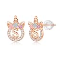 Unicorn Earrings Gifts for Girls - 925 Sterling Silver Stud Earrings