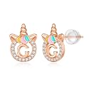 Unicorn Earrings Gifts for Girls - 925 Sterling Silver Stud Earrings
