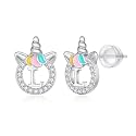 Unicorn Earrings Gifts for Girls - 925 Sterling Silver Stud Earrings