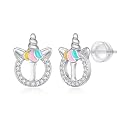 Unicorn Earrings Gifts for Girls - 925 Sterling Silver Stud Earrings