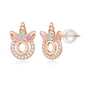 Unicorn Earrings Gifts for Girls - 925 Sterling Silver Stud Earrings