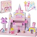 Unicorn Mini Magnetic Blocks for Girls: 48pcs Tin with Cones &amp; Magic Wands