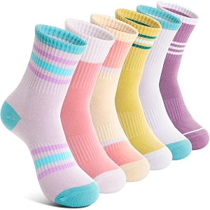 unicorn socks gifts for girls kids cute animal fun crew fashion funny novelty soft cotton socks 6 pairs