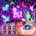 Unicorn Toys for Girls Age 4-6 Gifts, 6 Film Night Light Projector for Kids
