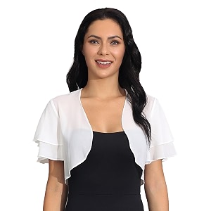 Unicra Chiffon Shrugs Bolero for Women Short