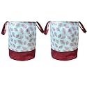Laundry Bag 45 L Durable and Collapsible Laundry storage Bag with Handles Clothes &amp; Toys Storage Foldable Laundry Bag for Dirty Clothes Pack of 2 Pc Maroon
