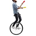 Unicycle, 24in Outdoor Wheel Unicycle Adjustable Seat Height Unicycles Indoor Balance Bike for Daily Fitness Exercise Cycling Balance Training (Black)