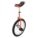 Unicycle Solid Color Unicycle with Steel Frame& Anti-Slip Leakproof Tire& Adjustable Height Curved PU Seat Exercise Bicycle for Beginner Outdoor Sports Entertainment Exercises