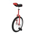 Unicycle Solid Color Unicycle with Steel Frame& Anti-Slip Leakproof Tire& Adjustable Height Curved PU Seat Exercise Bicycle for Beginner Outdoor Sports Entertainment Exercises