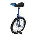 Unicycle Solid Color Unicycle with Steel Frame& Anti-Slip Leakproof Tire& Adjustable Height Curved PU Seat Exercise Bicycle for Beginner Outdoor Sports Entertainment Exercises