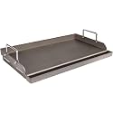 Uniflasy Cast Iron Griddle for Gas Grill Flat Top Griddle Insert for Outdoor Gas Grill, 25" x16" Cooking Skillet Plate Pan Teppanyaki for Charcoal/Electric Grills Fits Camping Tailgating Parties