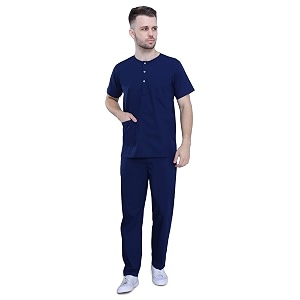 uniform craft mens scrub suit round neck