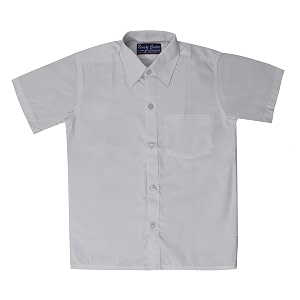Uniform White Shirt Half Sleeves Unisex