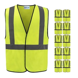 uniformer safety jacket for men and women  reflective high visibility  ideal unisex safety jacket for construction amp road safety  used in airport construction traffic