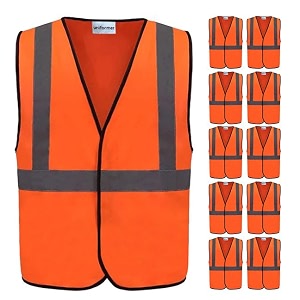 uniformer safety jacket for men and women  reflective high visibility  ideal unisex safety jacket for construction amp road safety  used in airport construction traffic