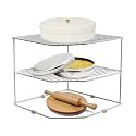 Unify Multipurpose Stainless Steel Corner Shelf Rack Stand Shelves, Cabinet Organizer, Organiser for Home, living room, Chrome Finish
