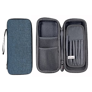 unigear polyester eva pencil case pen pouch holder bag stationery box large storage eva hard shell for school supplies office stuff blue