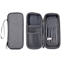 Unigear Polyester Eva Pencil Case Pen Pouch Holder Bag Stationery Box Large Storage Eva Hard Shell for School Supplies Office Stuff (Light Gray) (Blue)
