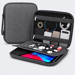 unigear portfolio case for 2020 109 air 411 ipad pronew ipad 102105 air organizer bag holder for pencil cable a5 note business storage with tablet sleeve dark gray khadi