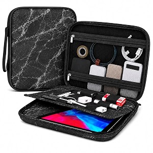 unigear portfolio case for 2020 109 air 411 ipad pronew ipad 102105 air organizer bag holder for pencil cable a5 note tablet sleeve marble black