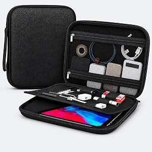 unigear portfolio case for 2020 109 ipad air 411 ipad pronew ipad 102105 ipad air organizer bag holder for ipad pencil cable a5 note business storage with tablet sleeve black floral