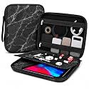 UNIGEAR Portfolio Case for 2020 10.9 Air 4/11 iPad Pro/New iPad 10.2/10.5 Air, Organizer Bag Holder for Pencil, Cable, A5 Note, Tablet Sleeve (Marble Black)