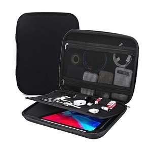 unigear portfolio case for 2021 109 ipad air 411 ipad pro 102105 air organizer bag holder for pencil cable a5 note business storage padfolio with tablet sleeve black