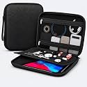 UNIGEAR Portfolio Case for 2021 10.9 iPad Air 4/11 iPad Pro/ 10.2/10.5 Air, Organizer Bag Holder for Pencil, Cable, A5 Note, Business Storage Padfolio with Tablet Sleeve (Black)