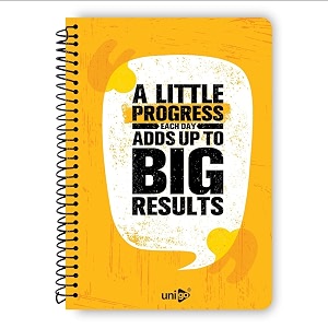 unigo a4 size spiral notebook single line ruled bright amp smooth paper 297 x 21 cm 100 pages uni-15