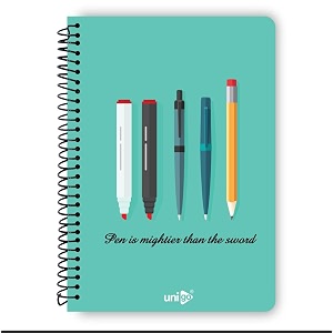 unigo a4 size spiral notebook single line ruled bright amp smooth paper 297 x 21 cm 100 pages uni-11