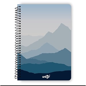 unigo a4 spiral notebook uni-12  100 ruled pages  ultra-bright amp smooth paper  slim spiral bound book for college amp office notes  21 x 297 cm