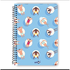 unigo a4 size spiral notebook single line ruled bright amp smooth paper 297 x 21 cm 100 pages uni-04