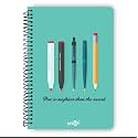Unigo A4 Size Spiral Notebook, Single Line Ruled, Bright &amp; Smooth Paper, 29.7 x 21 cm, (100 Pages, Uni-11)