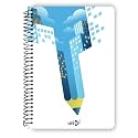 Unigo A4 Size Spiral Notebook, Single Line Ruled, Bright &amp; Smooth Paper, 29.7 x 21 cm, (100 Pages, Uni-10)