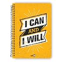 Unigo A4 Spiral Notebook, Unruled/Plain, Bright &amp; Smooth Paper, 29.7 x 21 cm, (100 Pages, Uni-07)