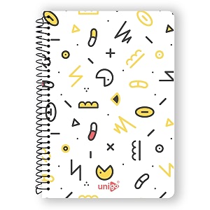 unigo a4 size spiral notebook unruledplain bright amp smooth paper 297 x 21 cm 200 pages uni-08