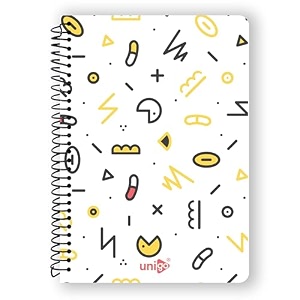 unigo a4 size spiral notebook single line ruled bright amp smooth paper 297 x 21 cm 300 pages uni-08